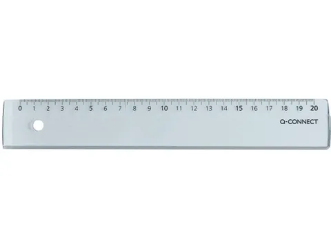 Liniaal 20 Cm Kunststof Transparant In Etui