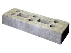 voetplaat,v. mobiel hek,HxB 125x220mm,m. 6gaten,beton