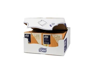 Linstyle Dinnerservet 39x39cm 1/4 vouw oranje 12x50 stuks - 1