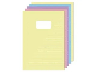 Schrift Kangaro A4 lijn pastel assorti kleuren pak a 5 stuks - 10