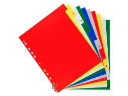 Bedrukte tabbladen numeriek assorti PP A4+ 10-delig 1-10 11-gaats