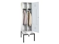 Garderobekast HxBxD 2090x610x500mm Zitbank van PVC 2 Vakken