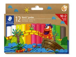 Boetseerklei Staedtler Noris jumbo set 12 kleuren