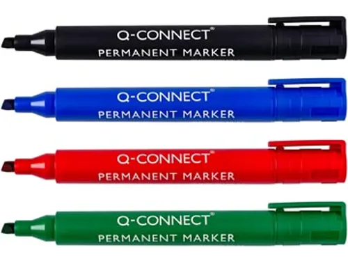 Permanente Marker Schuine Punt Assorti 4 Stuks