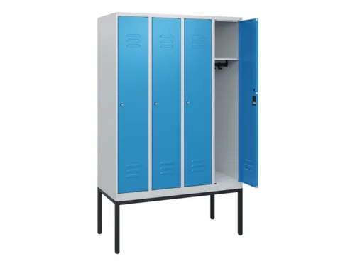 locker,HxBxD 1950x1200x500mm,4vak,vak B 300mm,cil.-slot,voetonderstel