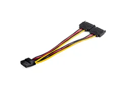 SATA naar LP4 Voedingskabel Adapter 4 Pin LP4 Molex(F)-Dual SATA(M)