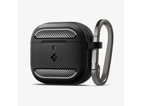Spigen Rugged Armor Opbergtas AirPods 4TH Mat Zwart