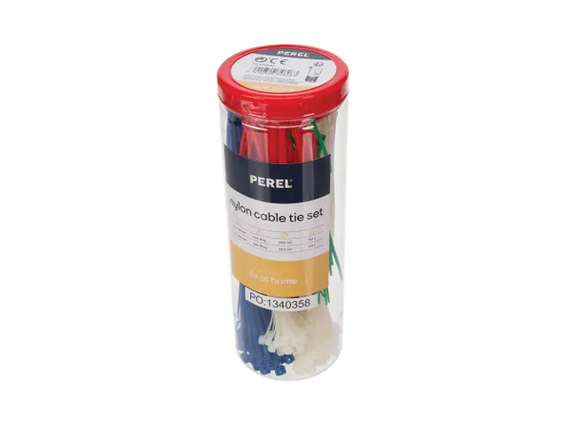 Serre-câbles nylon jaune/blanc/rouge/noir/vert/bleu 300 pièces