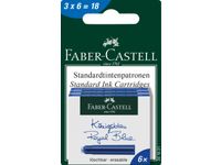 inktpatroon Faber-Castell 3x 6patronen koningsblauw