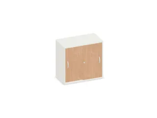schuifdeurkast,HxBxD 770x800x430mm,decor romp wit,decor front beuken - 1