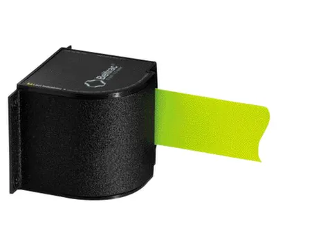 afbakeningssysteem behuizing zwart met riem L 5.4m bandkleur oranje