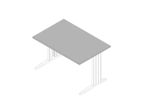 bureau,HxBxD 730x1200x800mm,blad grijs,C-voet wit