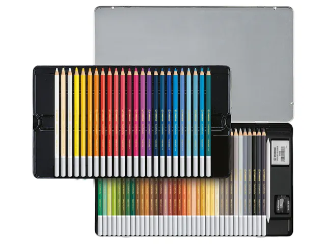 Kleurpotloden STABILO CarbOthello kalkpastel assorti blik à 60 stuks