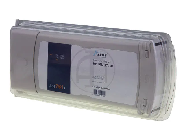As67611 Astar Hp 761 Dnj Inkt Mat Zwart Rebuilt Blister 775Ml