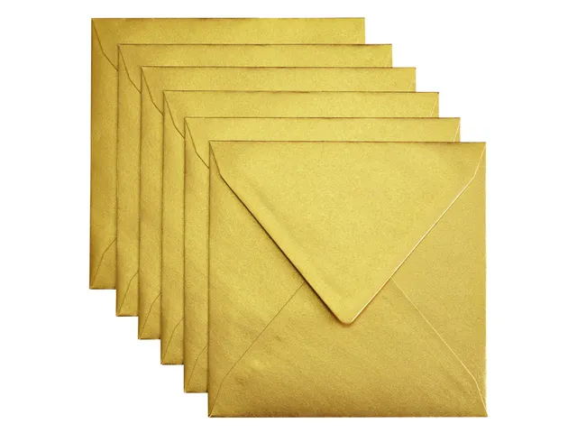 Envelop Papicolor 140x140mm Hagelwit Gegomd