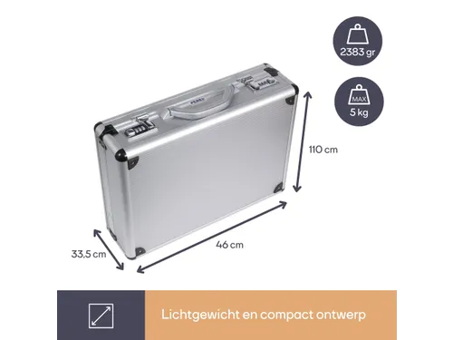 Aluminium Diplomatenkoffer 460x335x110mm 16.9 Liter