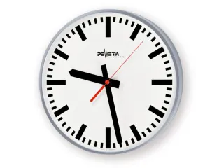 Wandklok Kwarts Klokkenkast Gelakt Metaal 30 cm Kleur Ral1023 - 1
