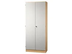 Kantoorkast 2004x800x420mm 4xhouten vloer romp beuken front zilver