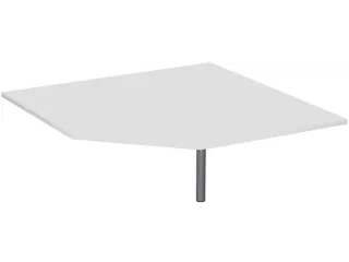 koppelelement voor bureau,90 °,BxD 1225x1225mm,decor lichtgrijs - 2