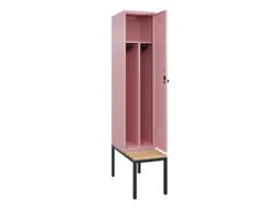 locker met bank,voor scheiding van kleding,HxBxD 2120x400x815mm,1vak