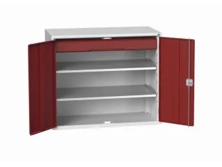 universele kast,HxBxD 1000x1300x550mm,2xStalen bodem,1lade(n) - 1