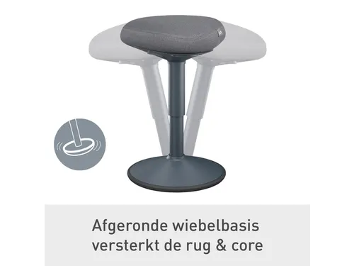Actieve zitkruk Leitz Ergo met comfortzitting 47-64cm