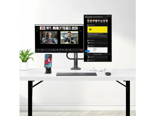 Desk Mount Dual Monitor Arm Tot 27 Inch Crossbar