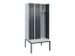 locker met bank,voor scheiding van kleding,HxBxD 2120x900x815mm,3vak