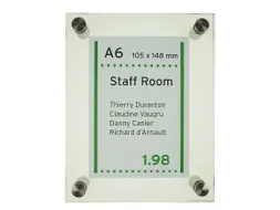 Menoor Deurbord Premium Glasslook A6 Plexiglas