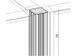 colonne de liaison 4x90° p. cloisons de séparation de bureau H 1800m