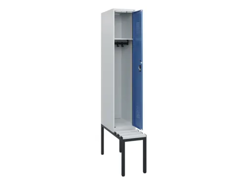 locker met bank,HxBxD 1950x300x815mm,1vak,vak B 300mm,cilinderslot