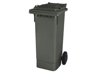 Vuilcontainer PE 80 liter HxBxD 930x448x530mm met wielen grijs - 1