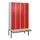 locker met bank,HxBxD 2120x1200x815mm,4vak,vak B 300mm,draaigrendel
