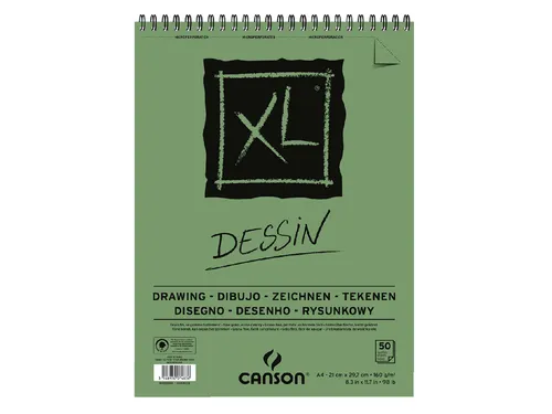 Tekenpapier Canson XL Drawing 50vel 160gr A4 wit