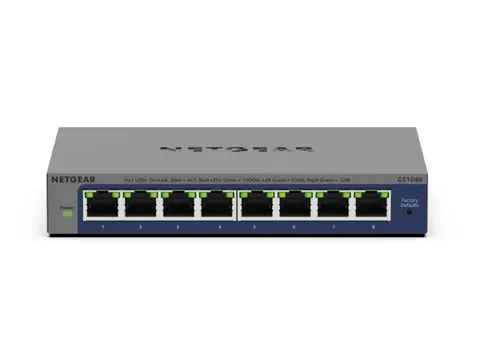 Gs108Ev4 Gigabit Plus Switch Standalone 8xRJ45 blue unmanaged