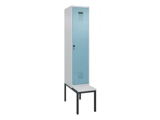 locker met bank,HxBxD 2120x400x815mm,1vak,vak B 400mm,draaigrendel - 2