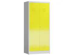 Lockerkast 1800x800x500mm 2 vakken, klinksluiting, RAL1018