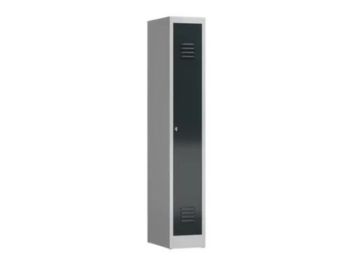 garderobekast,HxBxD 1800x310x500mm,1vak,klink,sokkel,romp RAL7035