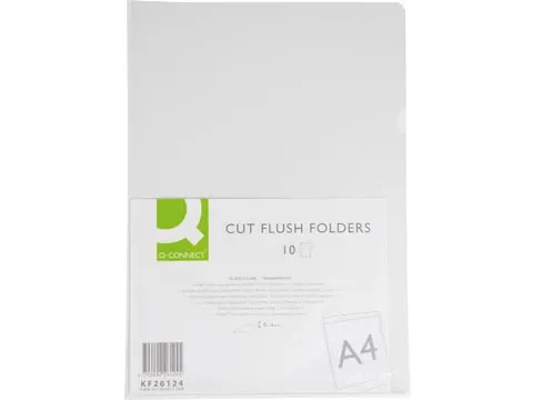 L-map A4 Transparant PP Glashelder 160 Micron Pak 10 Stuks