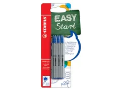 Rollerpenvulling STABILO Easyoriginal fijn blauw blister à 6 stuks