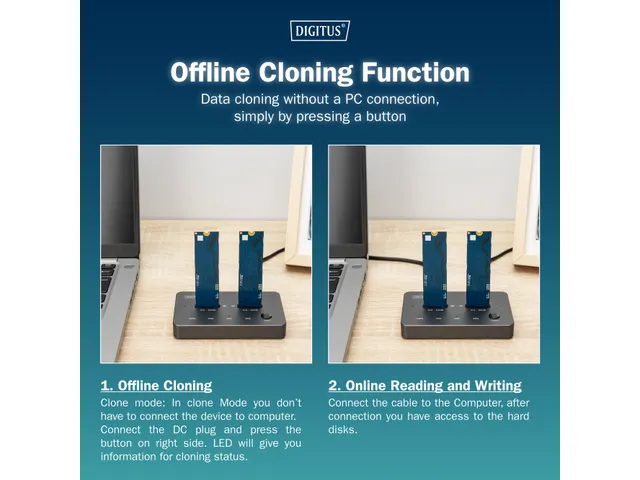 NVMe kloonstation USB3.1 Gen2 Type-C NVMe M.2 SSD behuizing