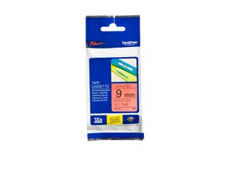 Labeltape Brother P-touch TZe-421 standaard 9mm zwart op rood - 1