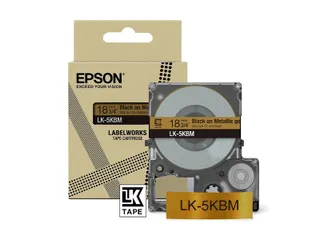 C53S672093 Epson 18mm goud zwart LK-5KBM lettertape metallic 9m - 1
