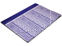 Ethnic elastomap met kleppen A4 blauw karton