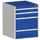 ladekast HxBxD 800x650x650mm 4laden romp RAL7035 front RAL5010