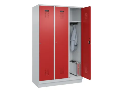 locker,HxBxD 1950x1200x500mm,3vak,vak B 400mm,cil.-slot,sokkel
