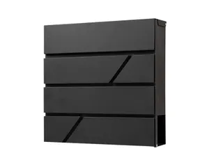 Brievenbus BRASQ PB200 Deluxe wand zwart - 1