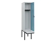 locker met bank,HxBxD 1950x400x815mm,1vak,vak B 400mm,draaigrendel
