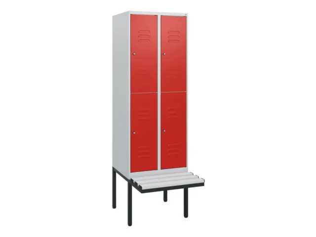 Dubbeldekse dekenkist,HxBxD 1950x600x815mm,2x2vak.,vak B 300mm