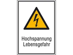 waarschuwings-combibord,v. binnen/buiten,Hoogspanning levensgevaar